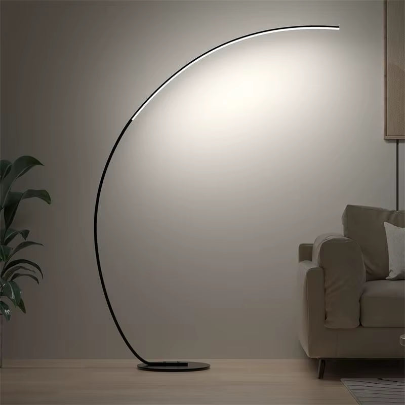 Nordic LED Corner Floor Lamp Simple Black White Floor Light for Dining Room Living Room Bedroom Study Home Decor Stand Light