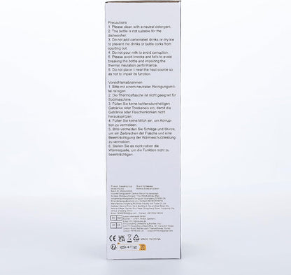 500Ml Coffee Cups Travel Mugs, Water Bottle Vacuum Insulating Cup 304 Stainless Steel, Touch Screen Temperature Gauge, Smart Mug for Heat and Cold (B-Blue)