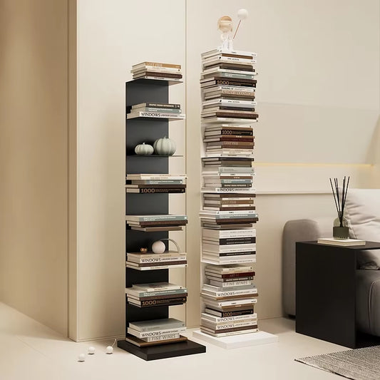 Invisible Bookshelf Floor Shelf Simple Vertical Wrought Iron Home Living Room Corner Narrow Bookcase